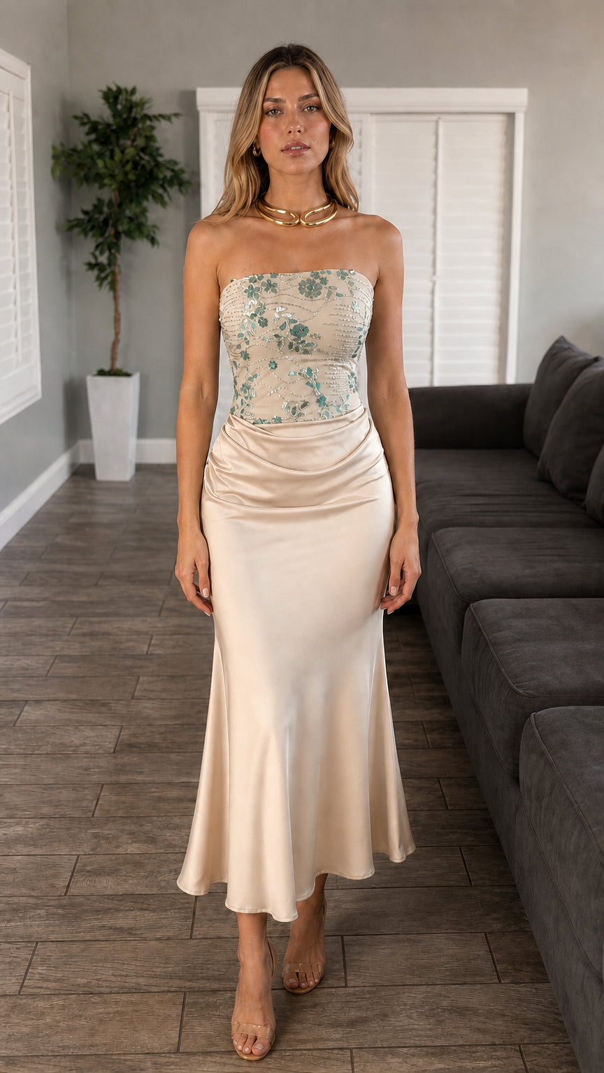 Front view of champagne color variant