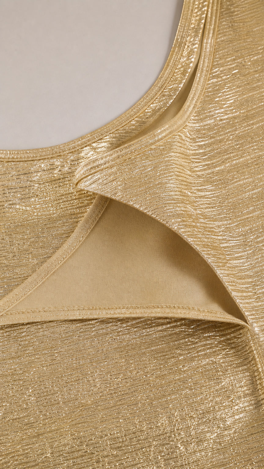 Metallic Shimmer Scoop Neck Bodycon Maxi Dress