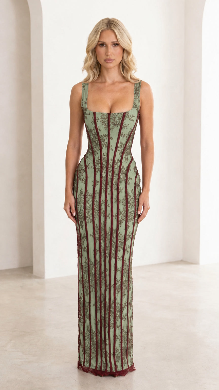 Front view of sage green variant