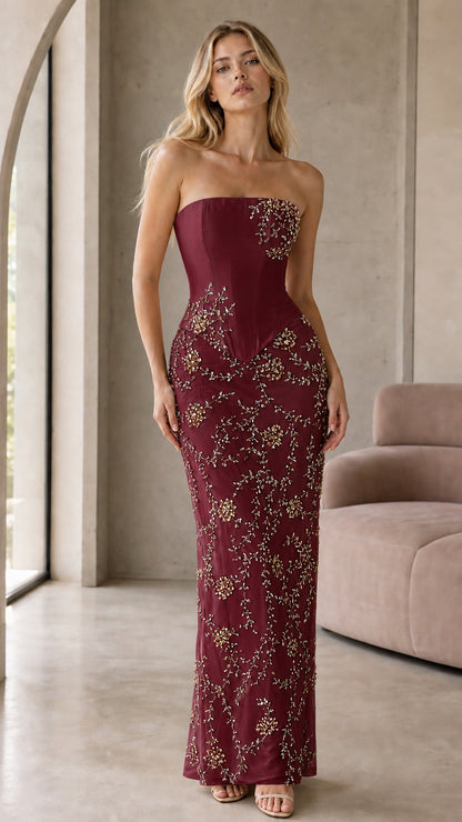 Front view of burgundy color variant