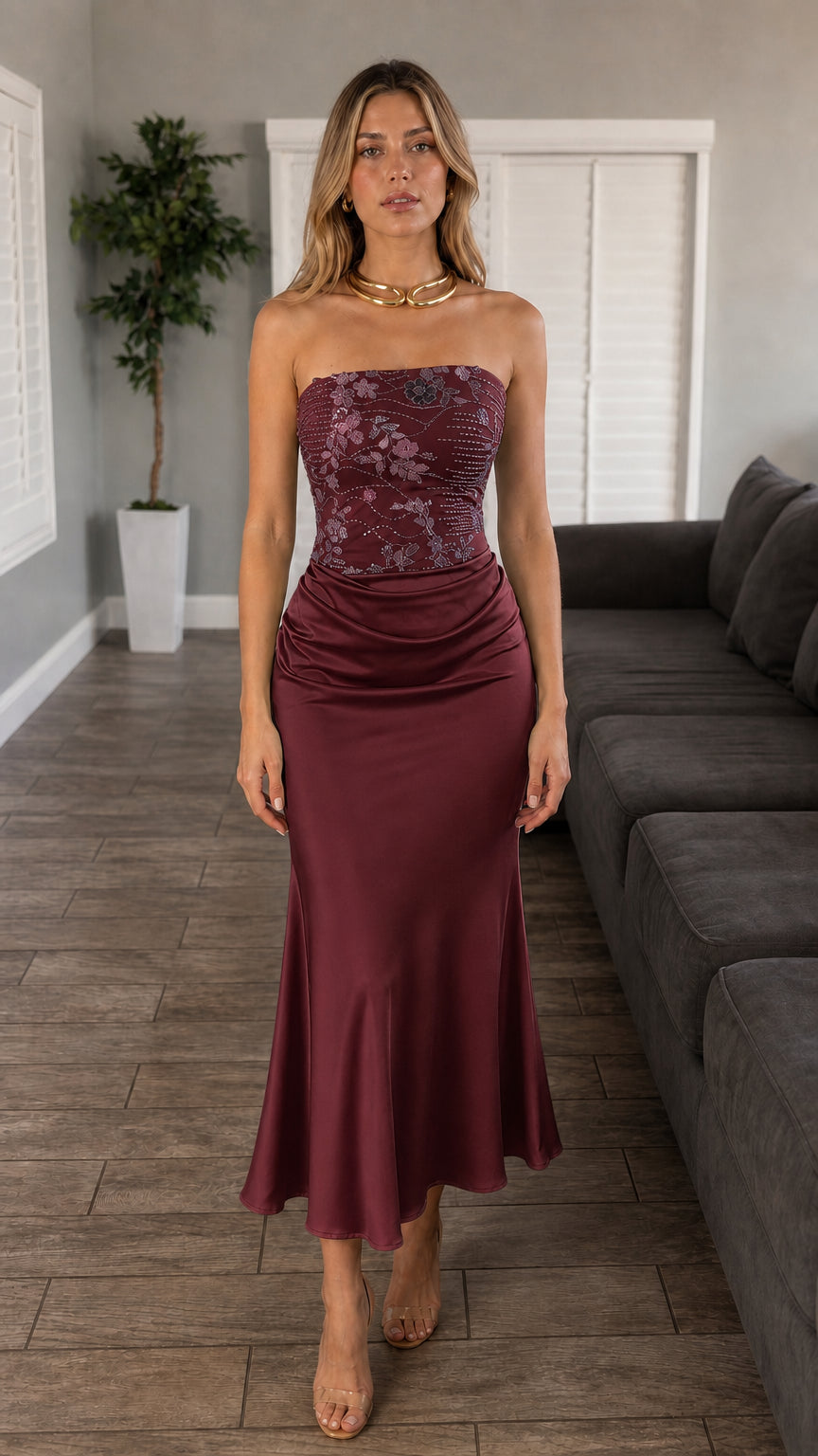 Front view of burgundy color variant