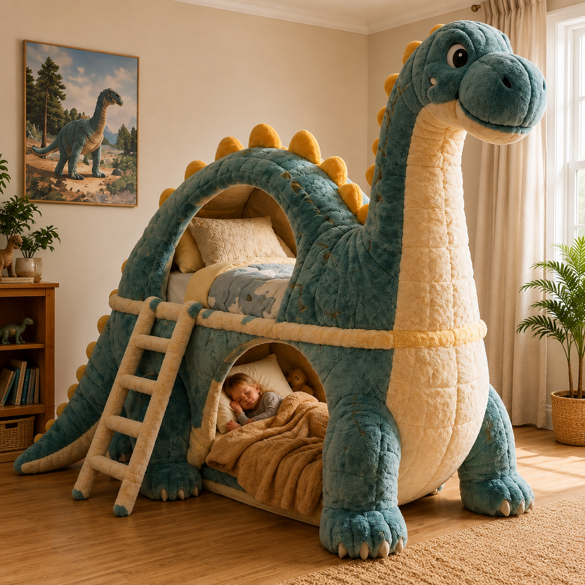 Giant Inflatable Dinosaur Bunk Bed