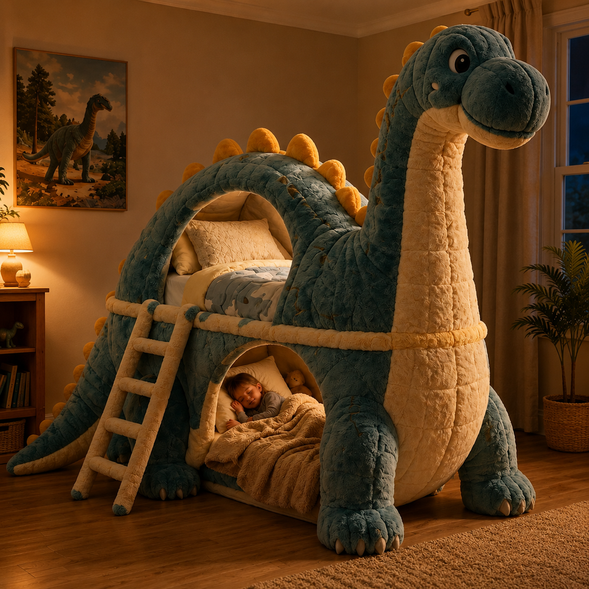 Giant Inflatable Dinosaur Bunk Bed