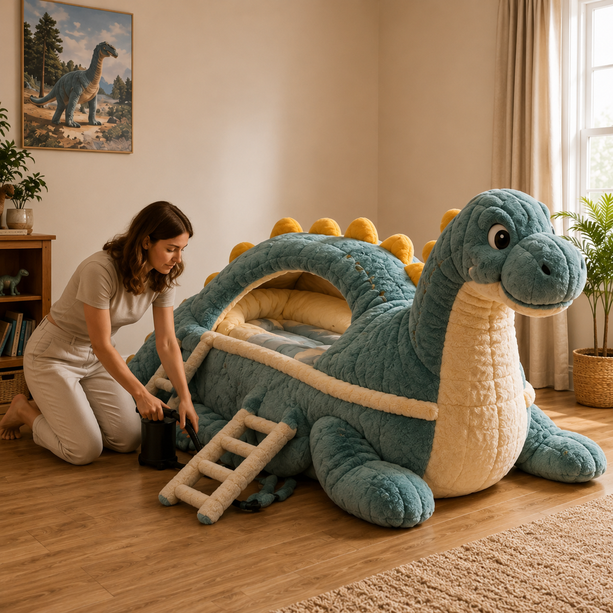 Giant Inflatable Dinosaur Bunk Bed