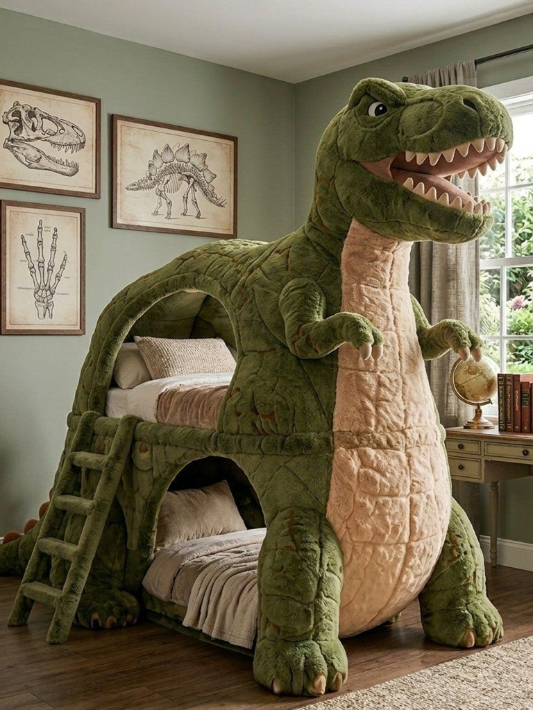 Giant Inflatable Dinosaur Bunk Bed
